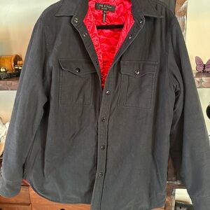 rag & bone Black Jacket with Red Lining
